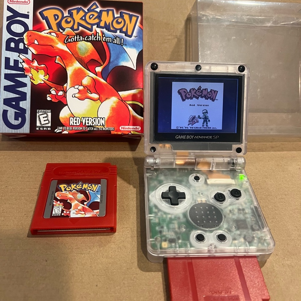 Pokemon Red Version and Game Box